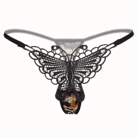 Butterflies and Bling Thin Strap Thong