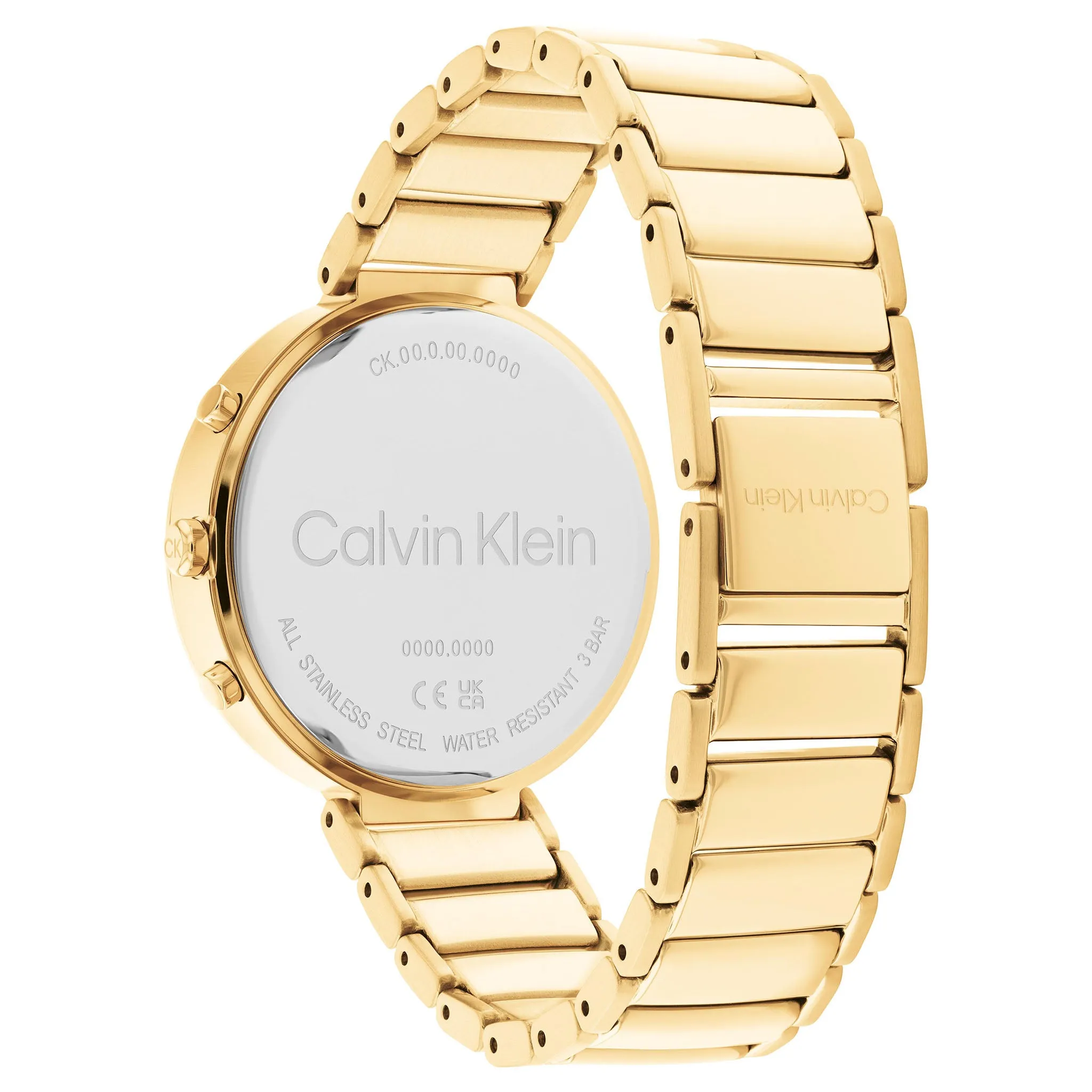 Calvin Klein Gold Steel White Dial Multi-function Women's Watch - 25200284