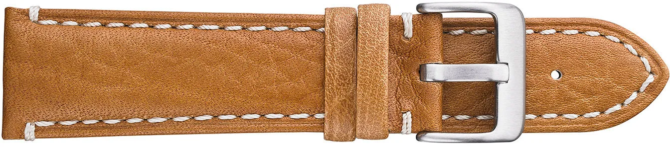 Camel Leather Semi-Padded and Stitched Watchband  350