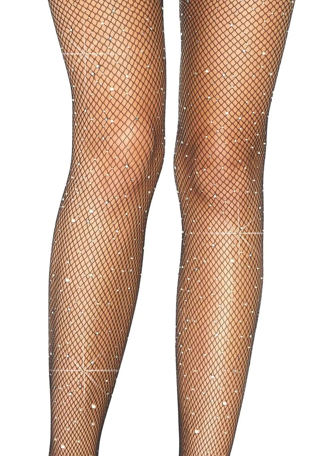 Casey Rhinestone Fishnet Suspender Pantyhose