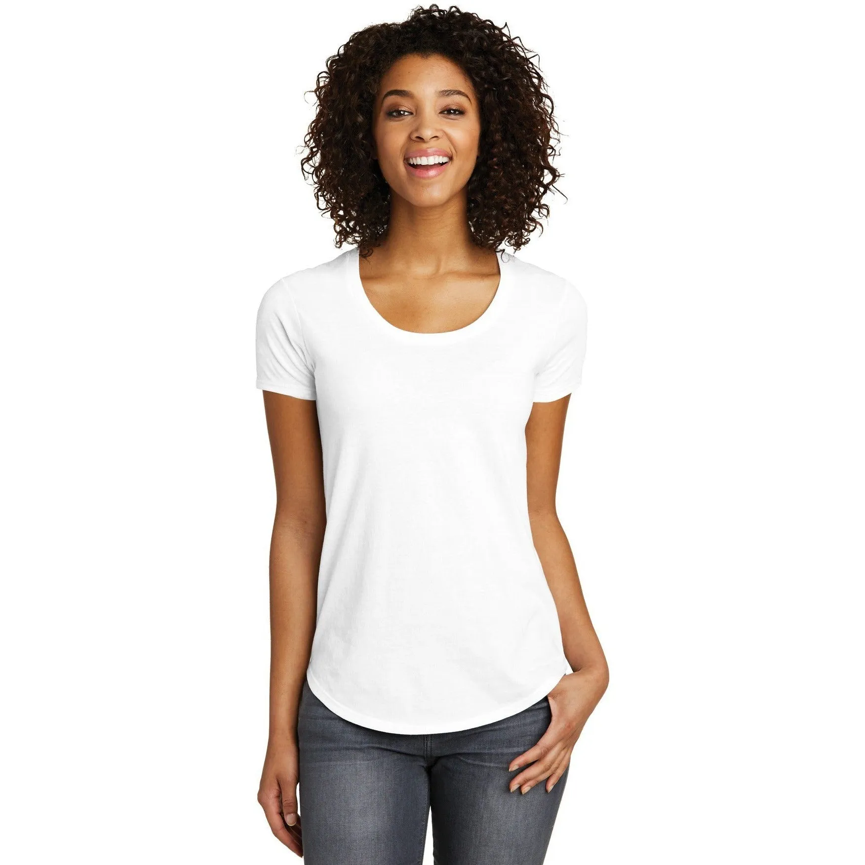 CLOSEOUT - District Women's Fitted Very Important Tee Scoop Neck