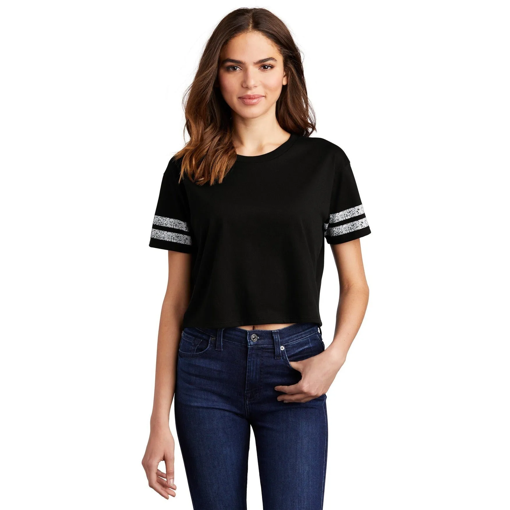 CLOSEOUT - District Women's Scorecard Crop Tee