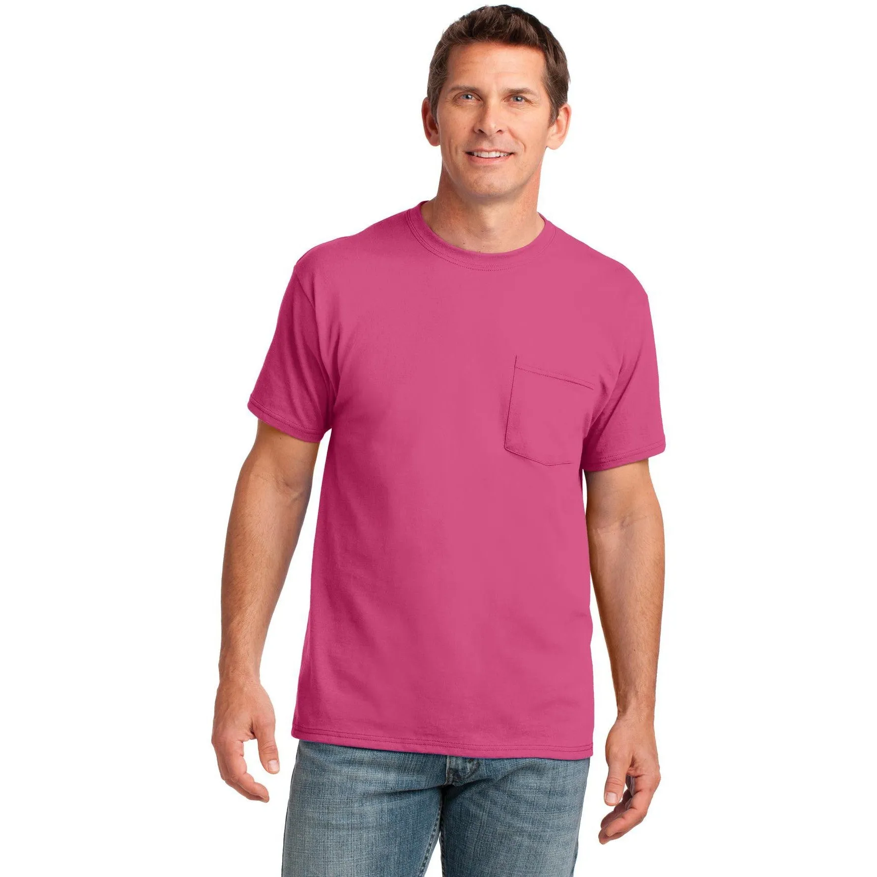 CLOSEOUT - Port & Company Core Cotton Pocket Tee