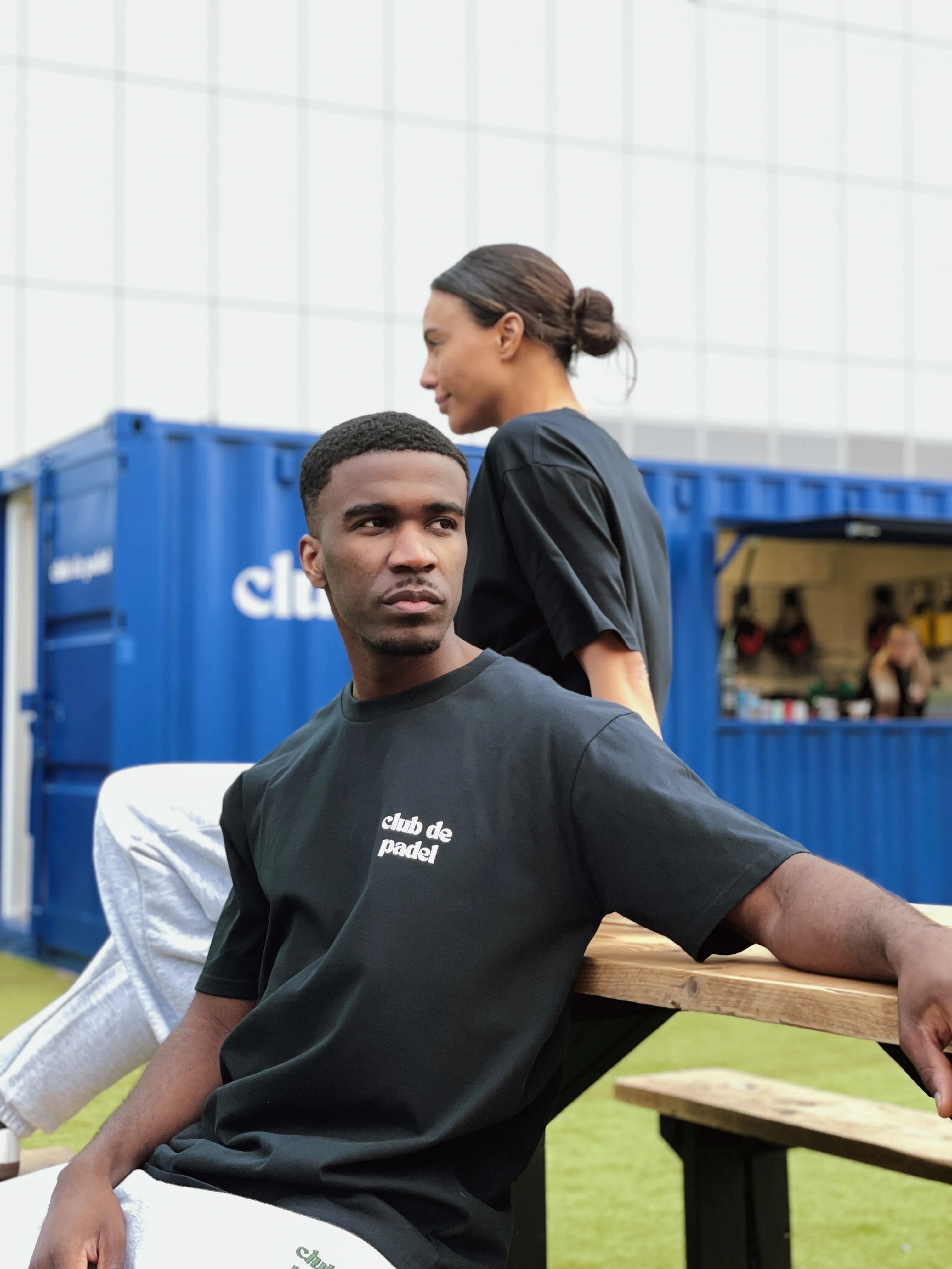 Club de Padel Logo Tee - Navy