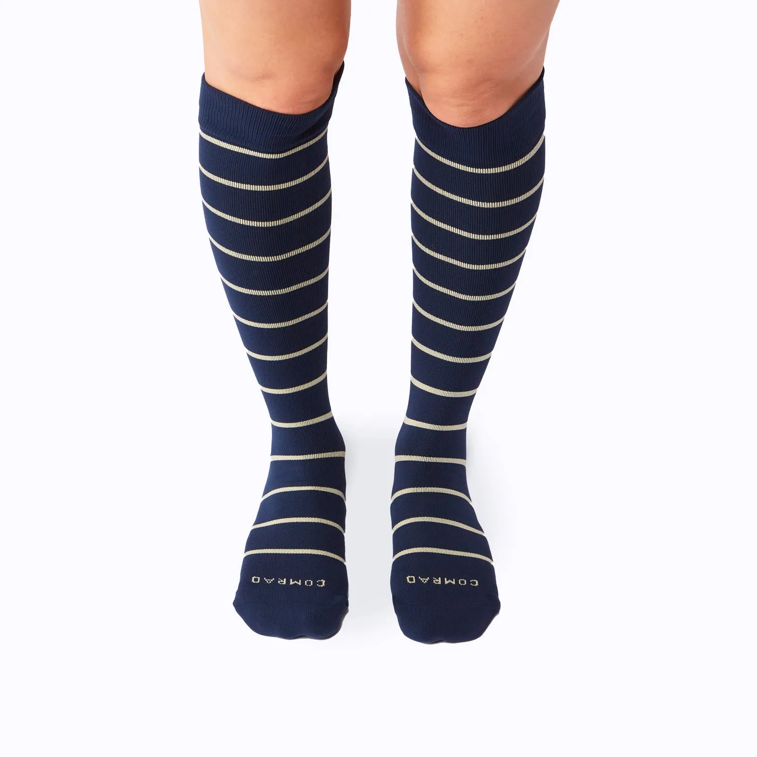 Comrad Stripes Knee High Socks - 15-20  mmHg