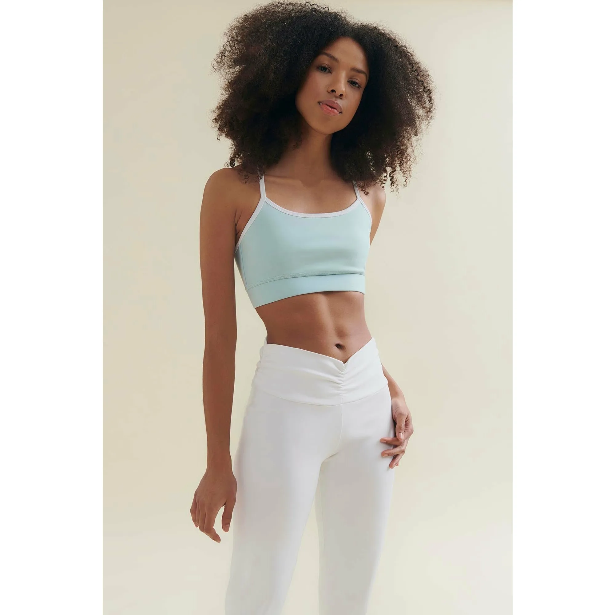 CROPPED YOGA TANK TOP IN GREEN/BLUE