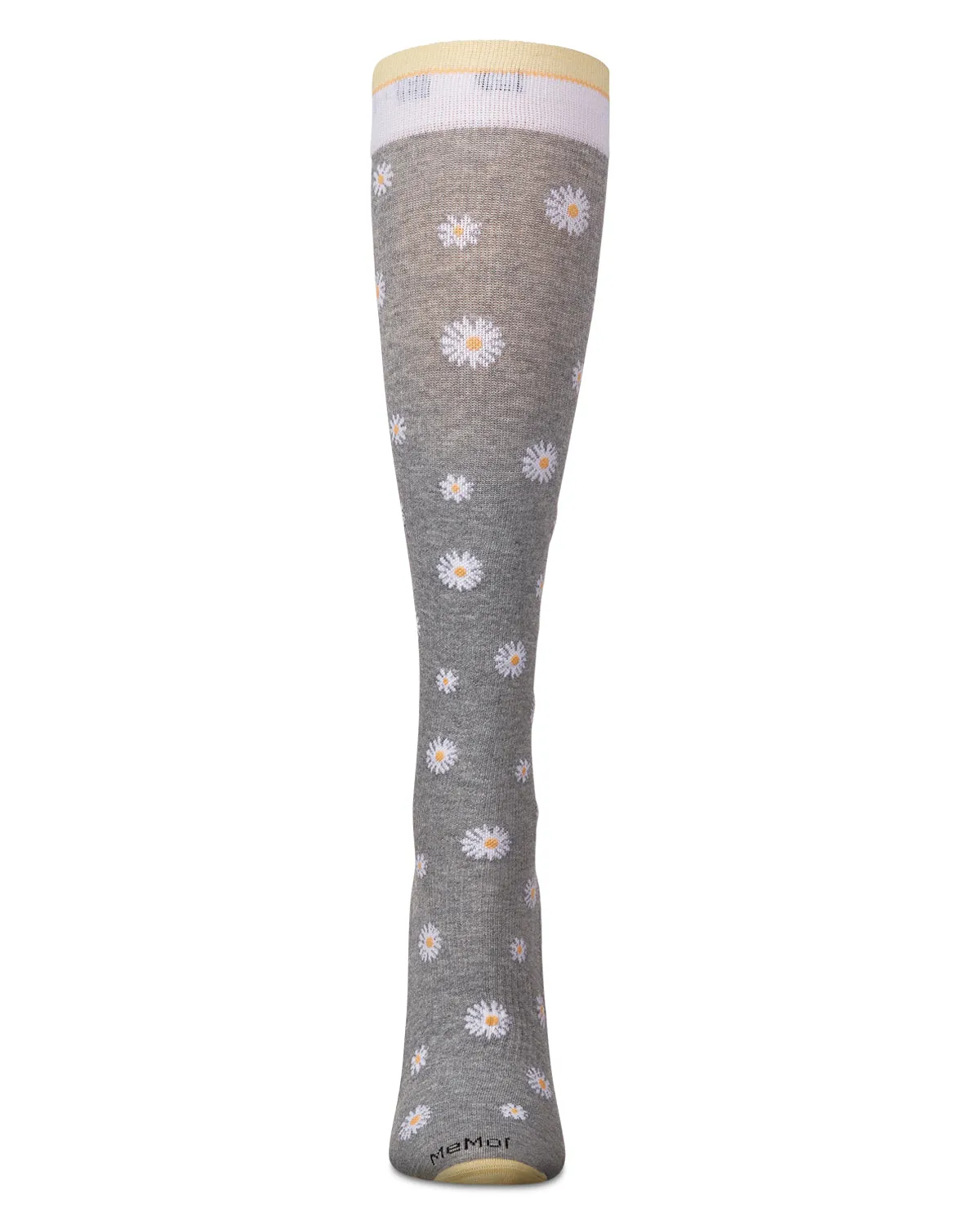 Daisies Cotton Blend 15-20 mmHg Graduated Compression Socks