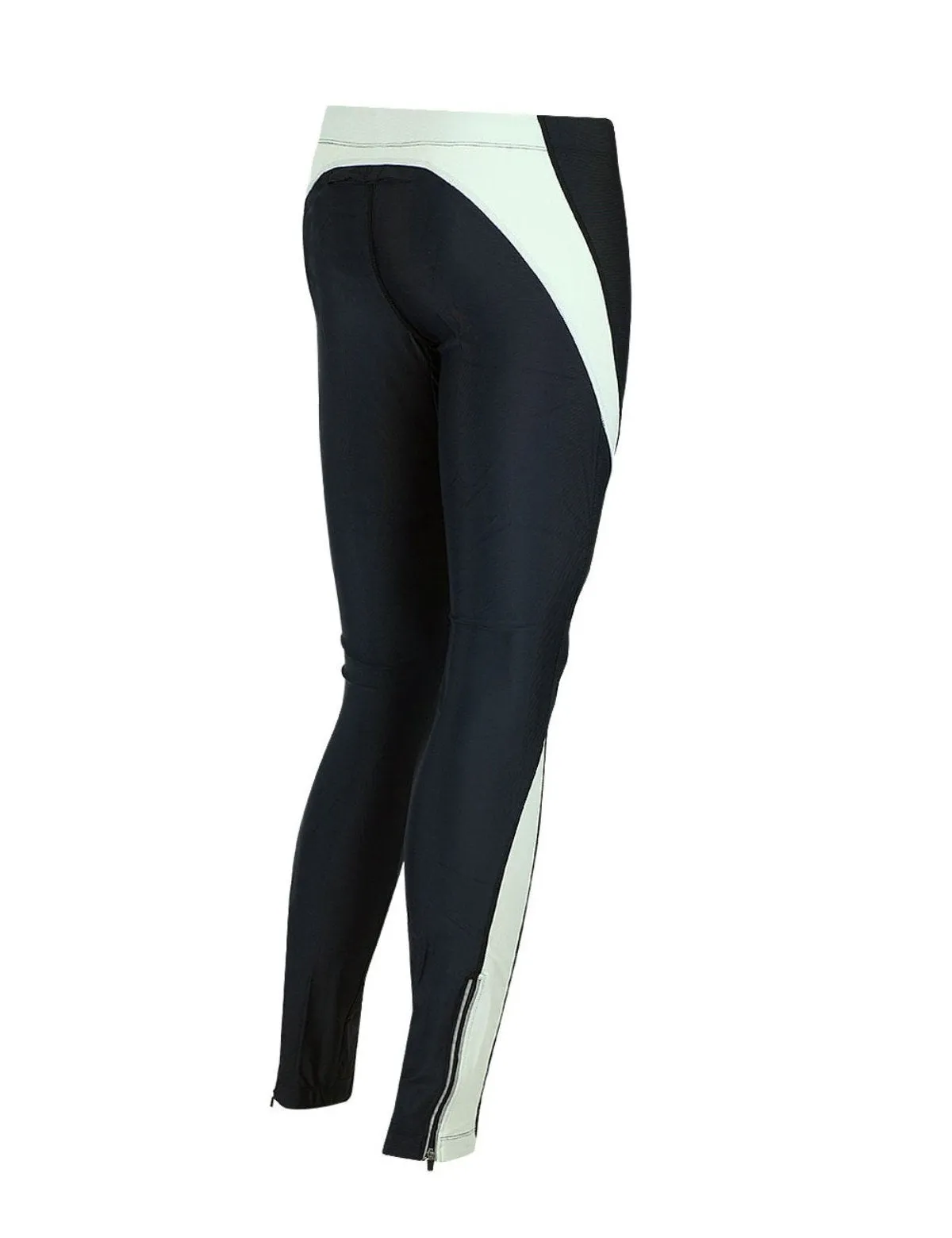 Damen Laufhose Tight Lang Pro Schwarz Grau