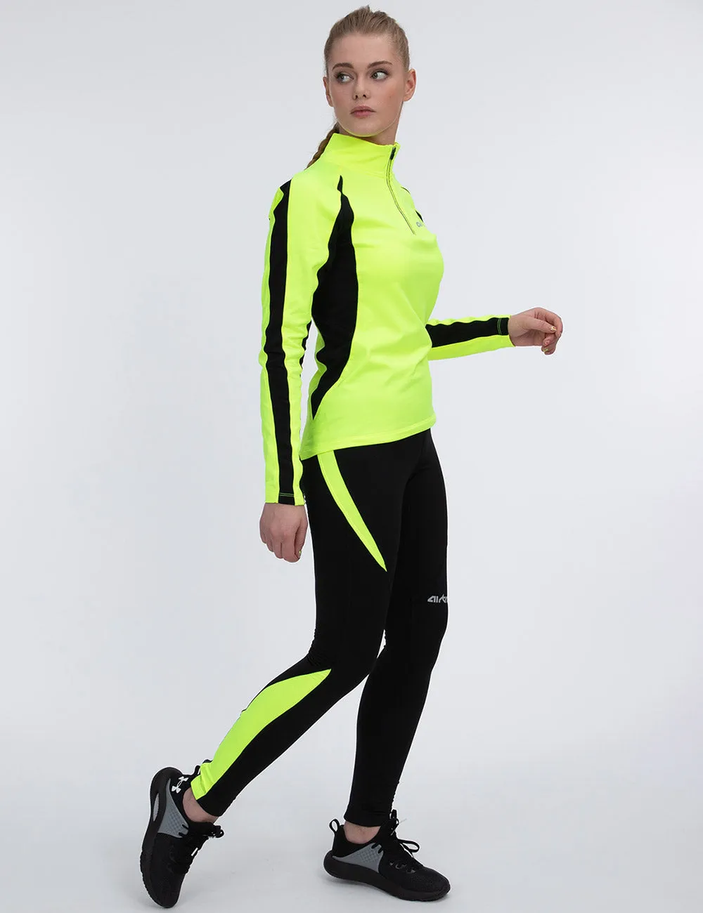 Damen Thermo Funktions Laufshirt Langarm Pro Neon Setprodukt