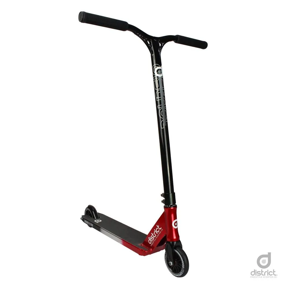 District Scooters C152 Complete Stunt Scooter, Tri Chrome/Red