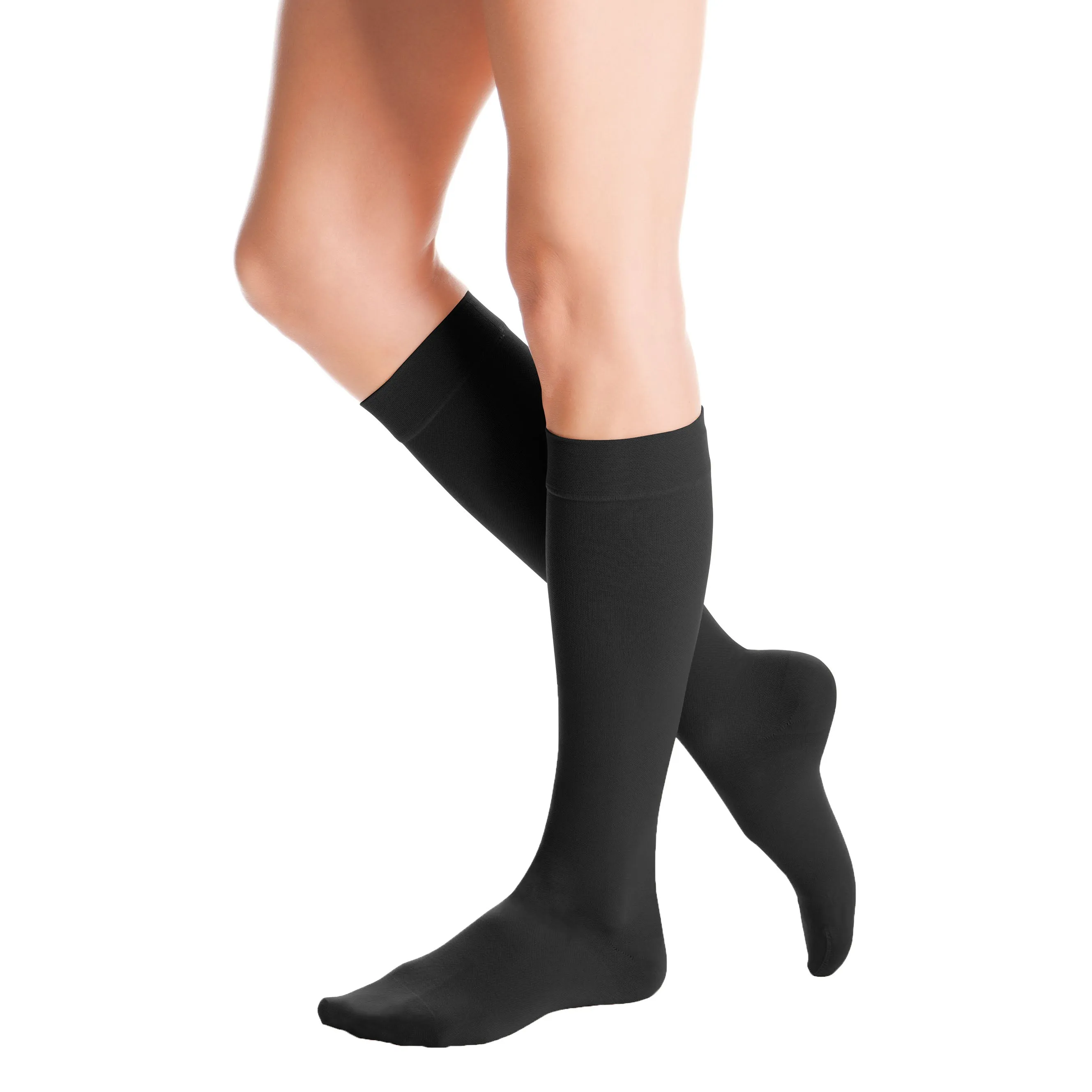 Duomed Advantage Soft Opaque Closed Toe Knee Highs - 20-30 mmHg