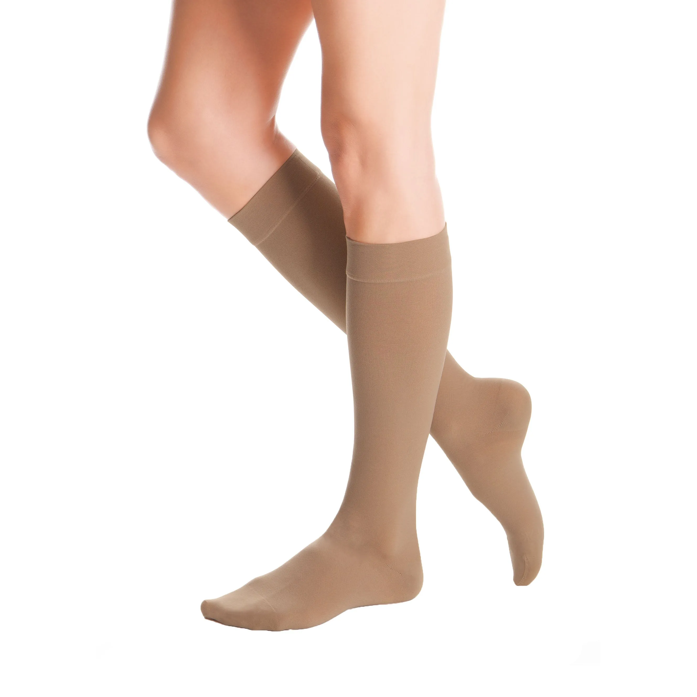 Duomed Advantage Soft Opaque Closed Toe Knee Highs - 20-30 mmHg