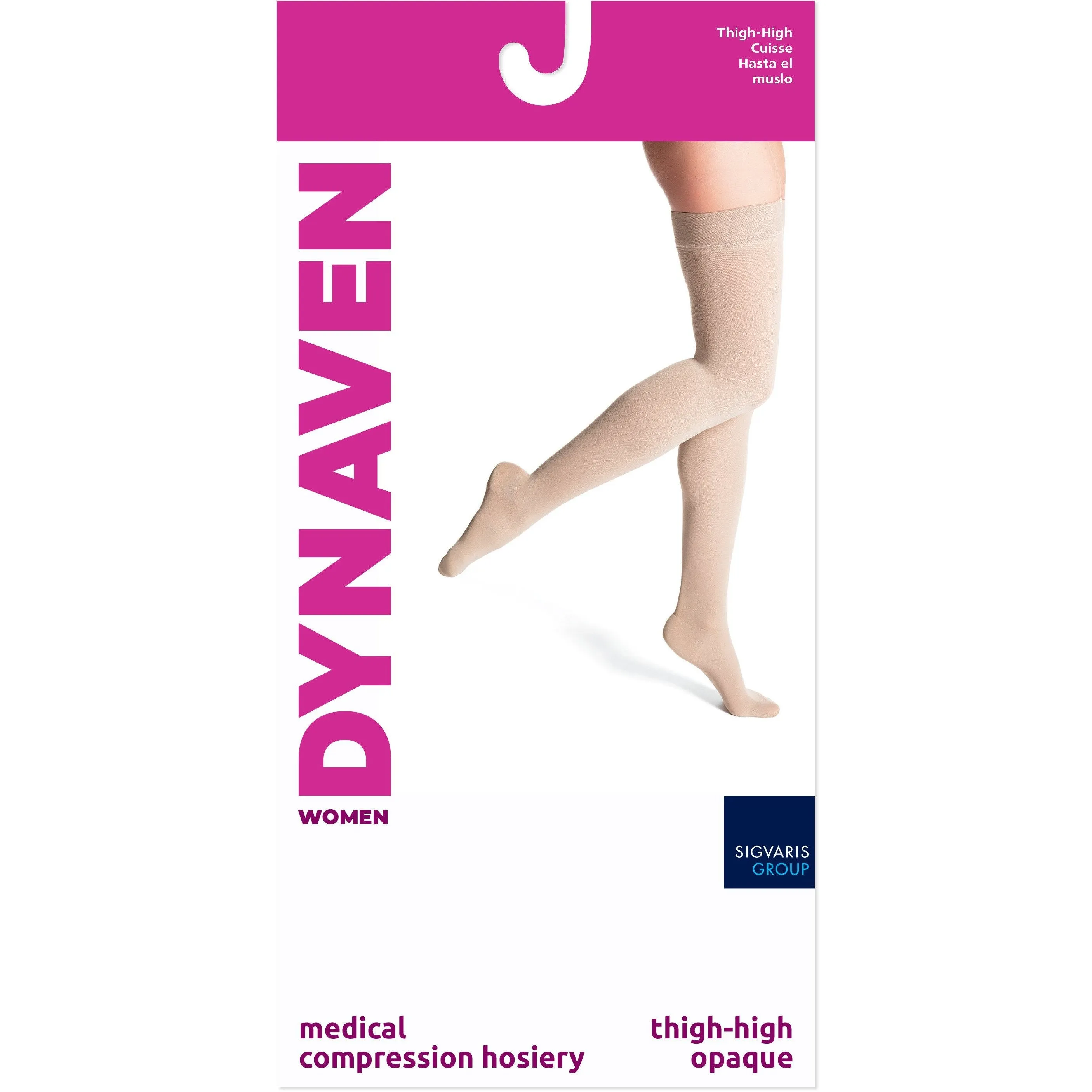 Dynaven Opaque Women's Thigh High 15-20 mmHg