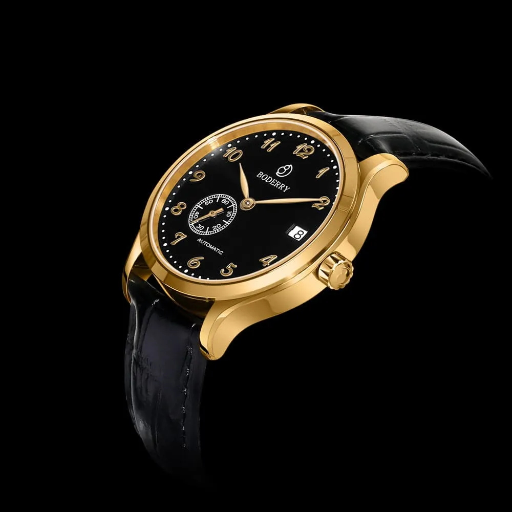 ELITE - Micro-rotor Automatic Watch | Gold Black