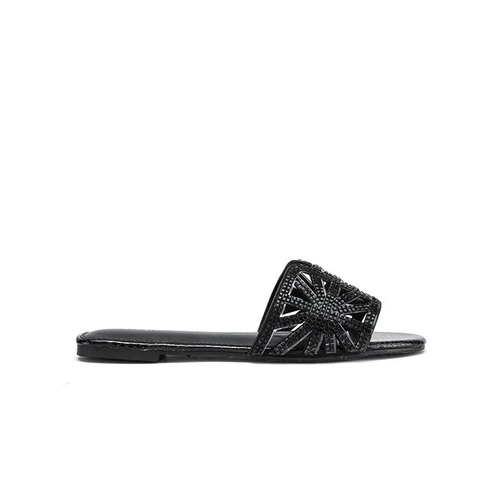 Embellished Metallic Slide Sandal MY 331