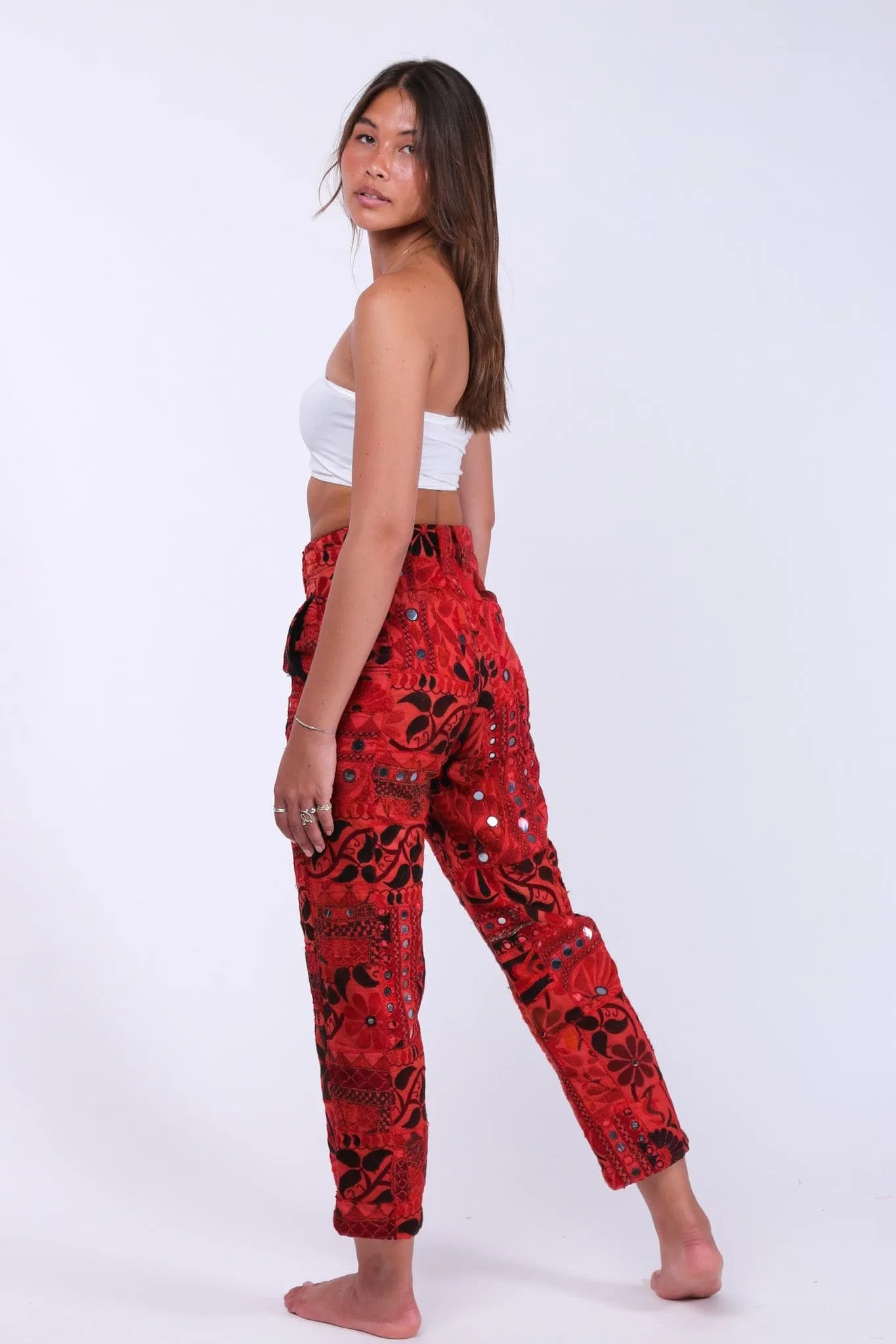 EMBROIDERED PATCHWORK PANTS RAYA