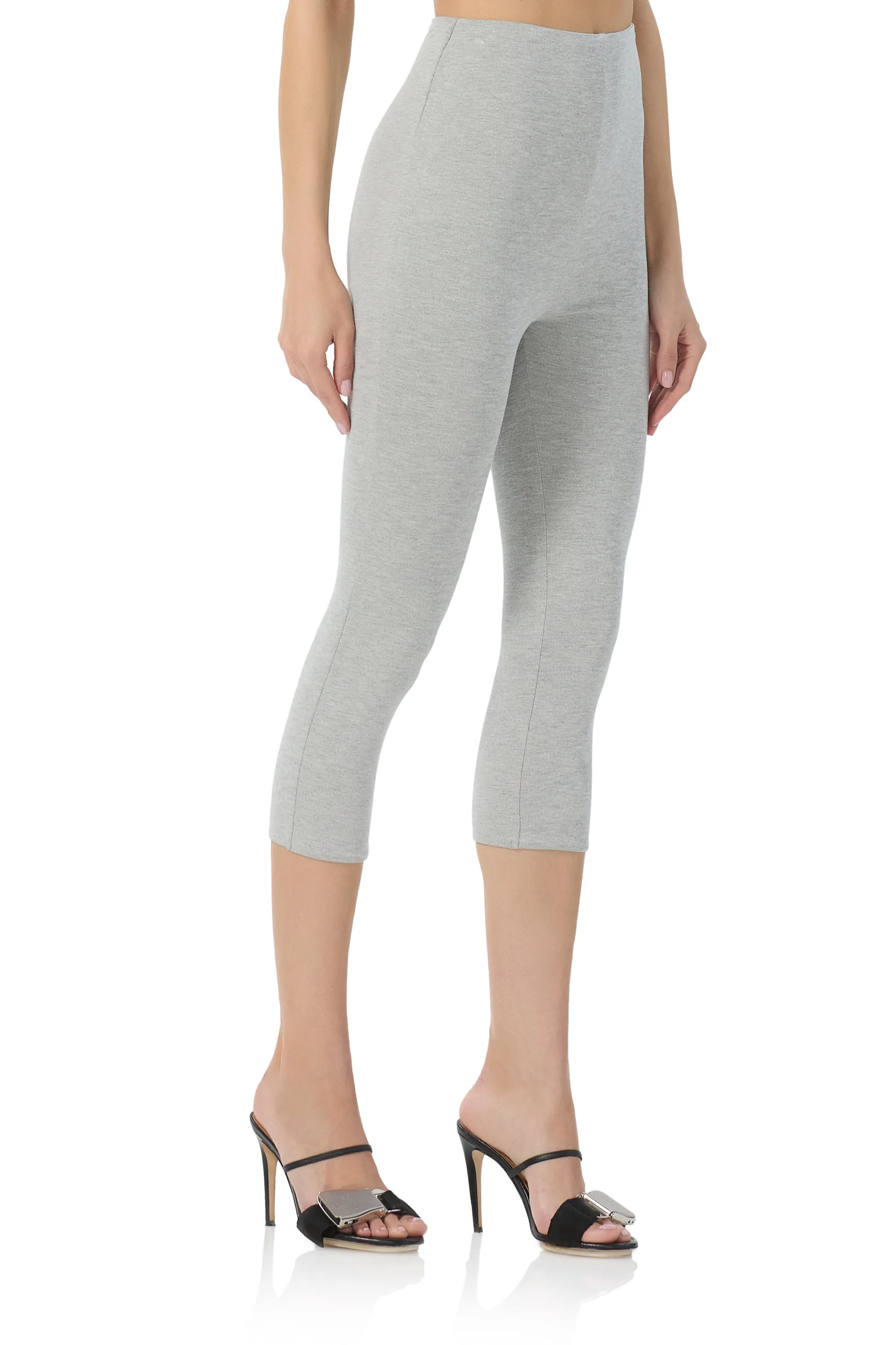 Ettie Capri Legging - Heather Grey