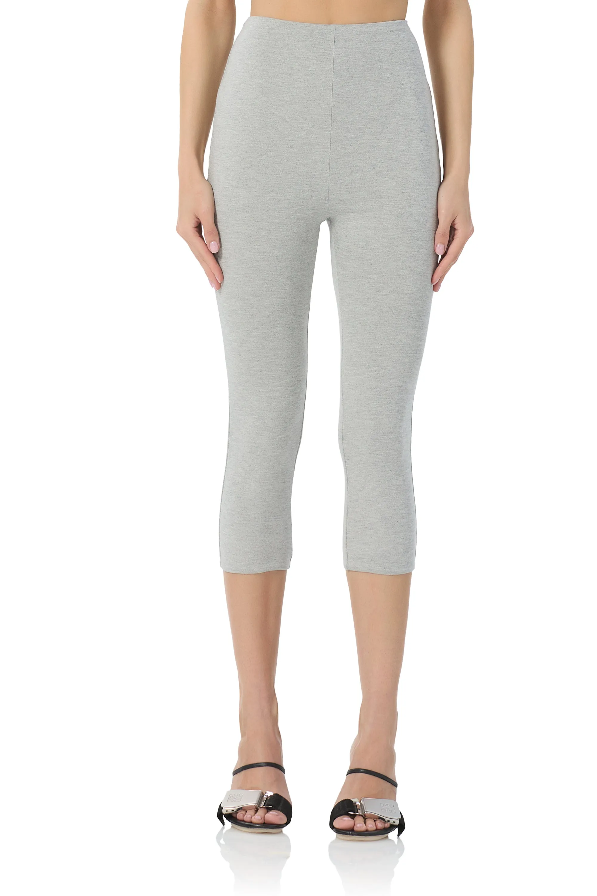 Ettie Capri Legging - Heather Grey