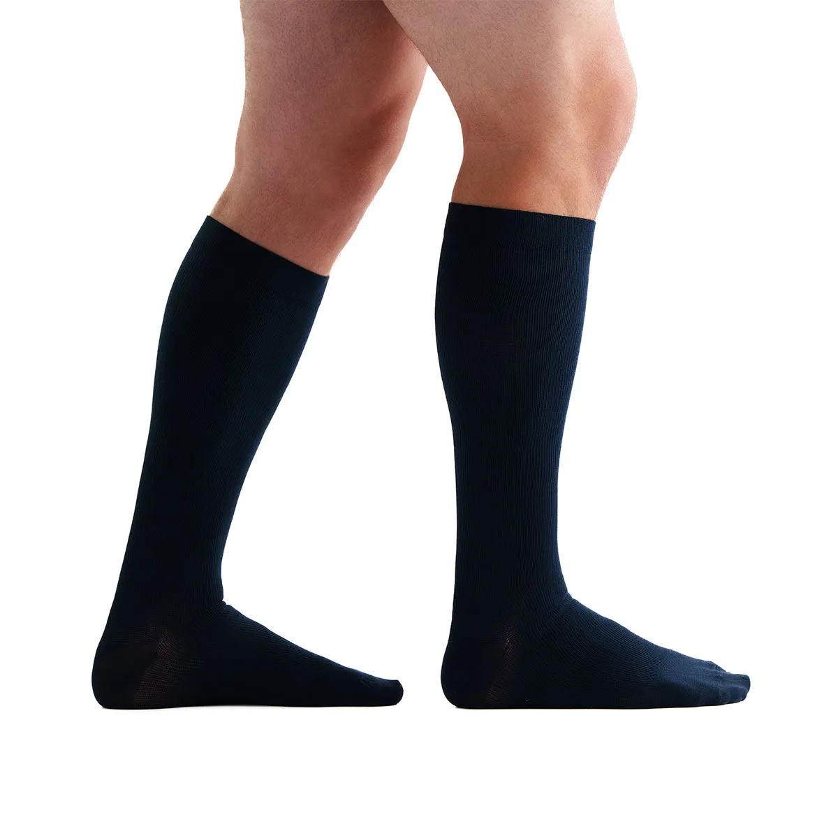 EvoNation Men's Classic Ribbed 20-30 mmHg Knee High