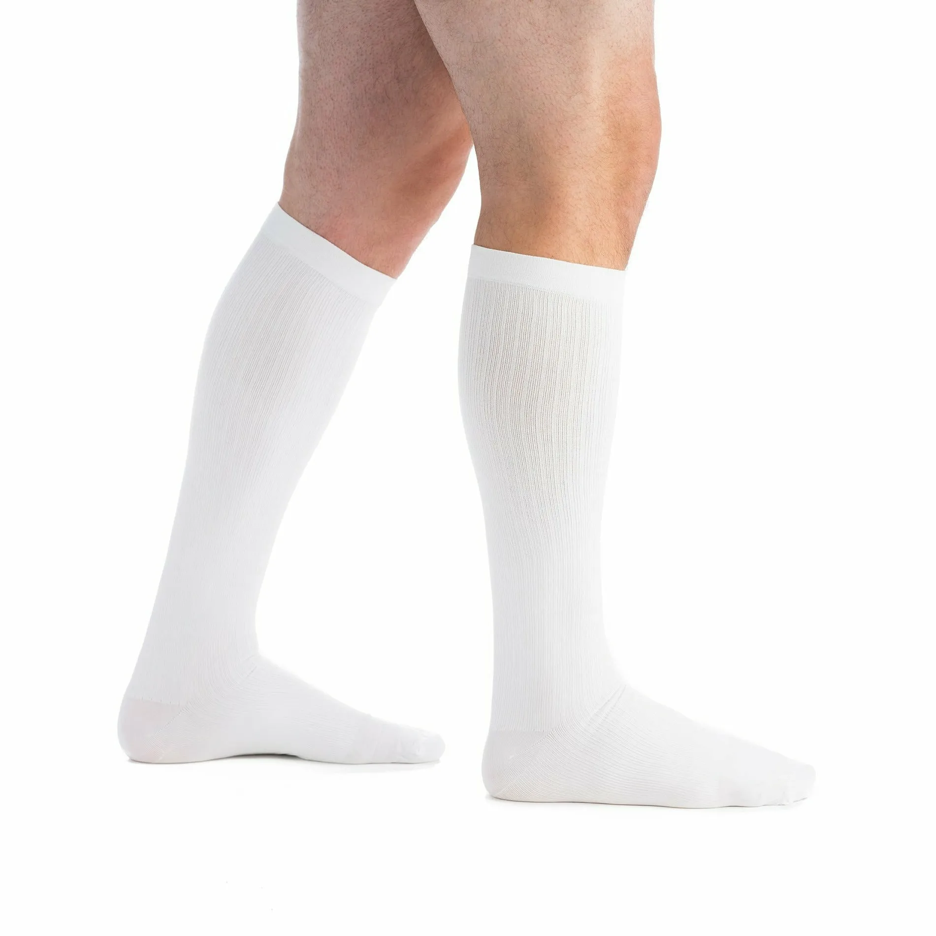 EvoNation Men's Classic Ribbed 20-30 mmHg Knee High