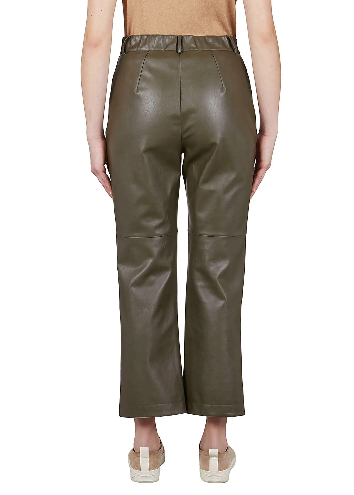 Faux Leather Trousers - Black