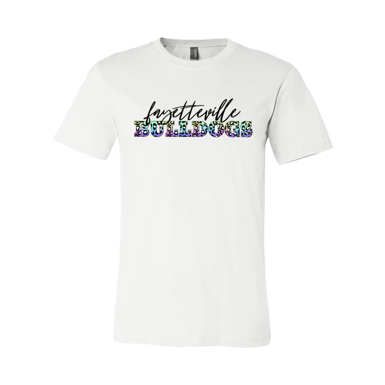 Fayetteville Bulldogs Colorful Animal Print Soft Tee