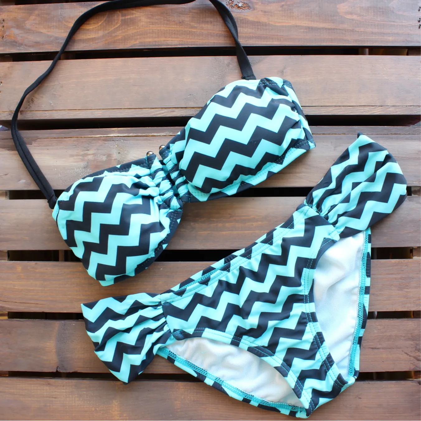 Final Sale - Chevron Bikini | Mint