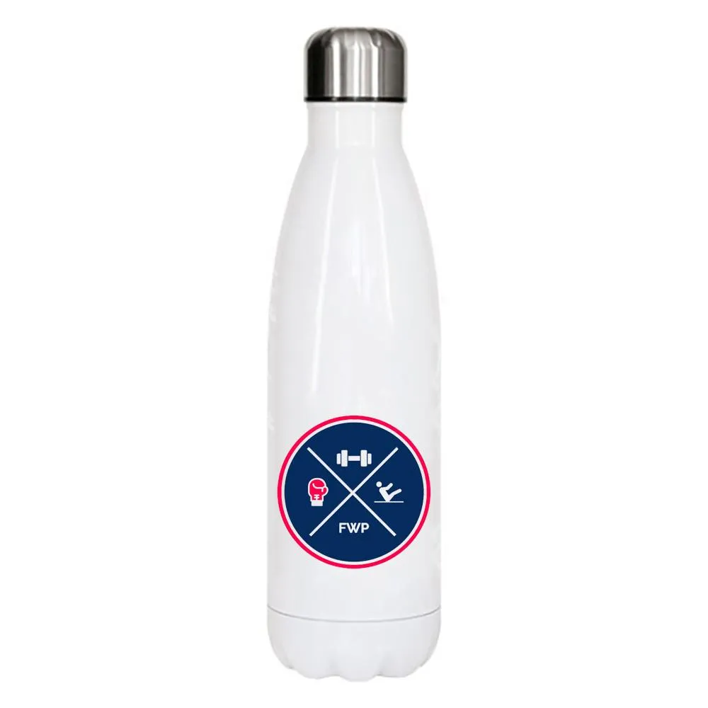 Fitness With Poppy - White Metal Bottle