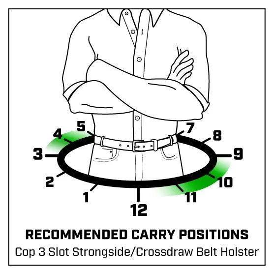 Galco Gunleather Cop 3 Slot Strongside / Crossdraw Holster