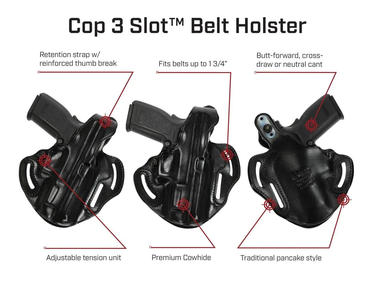 Galco Gunleather Cop 3 Slot Strongside / Crossdraw Holster