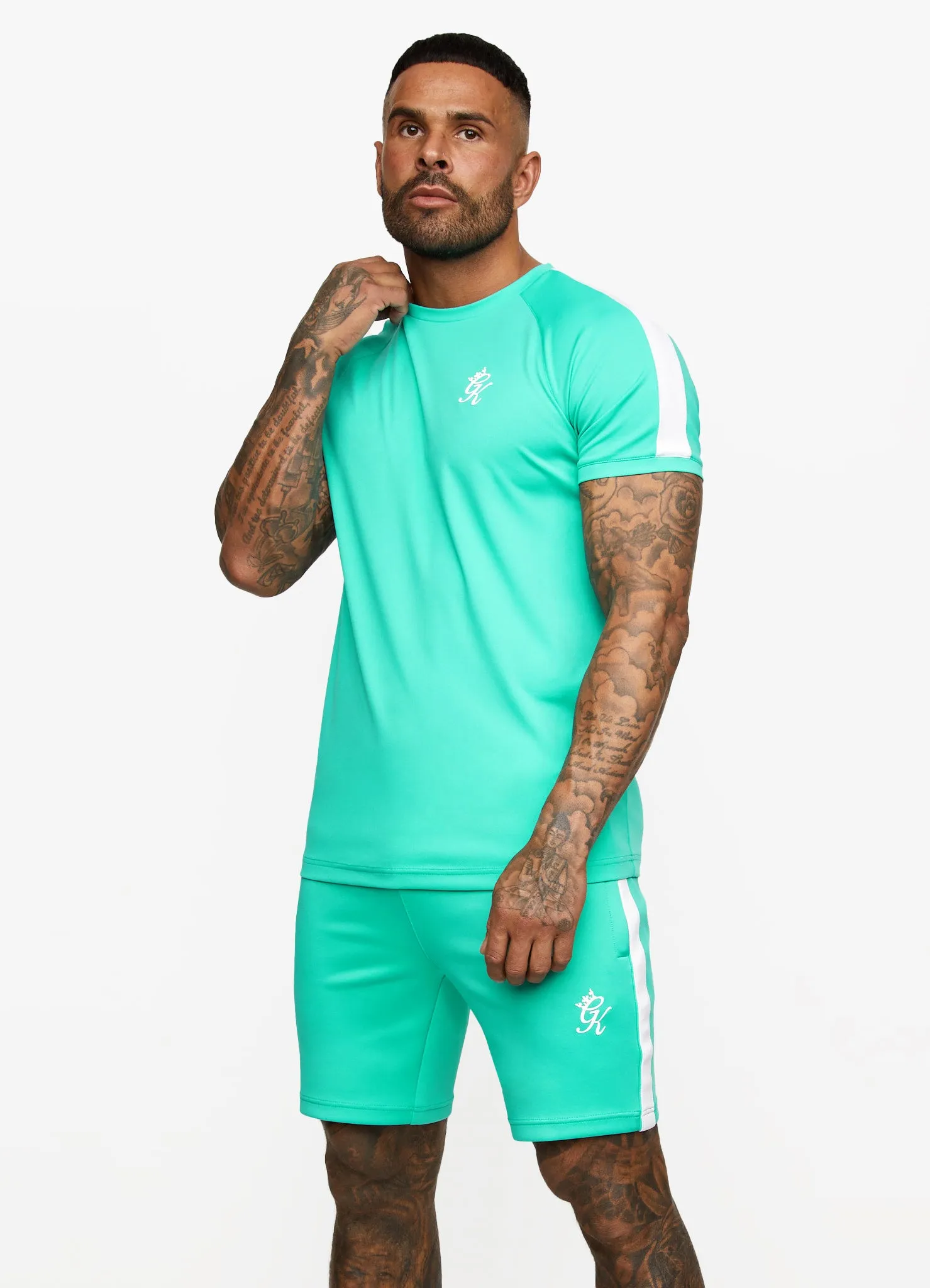 Gym King Core Plus Poly Tee - Marine Green