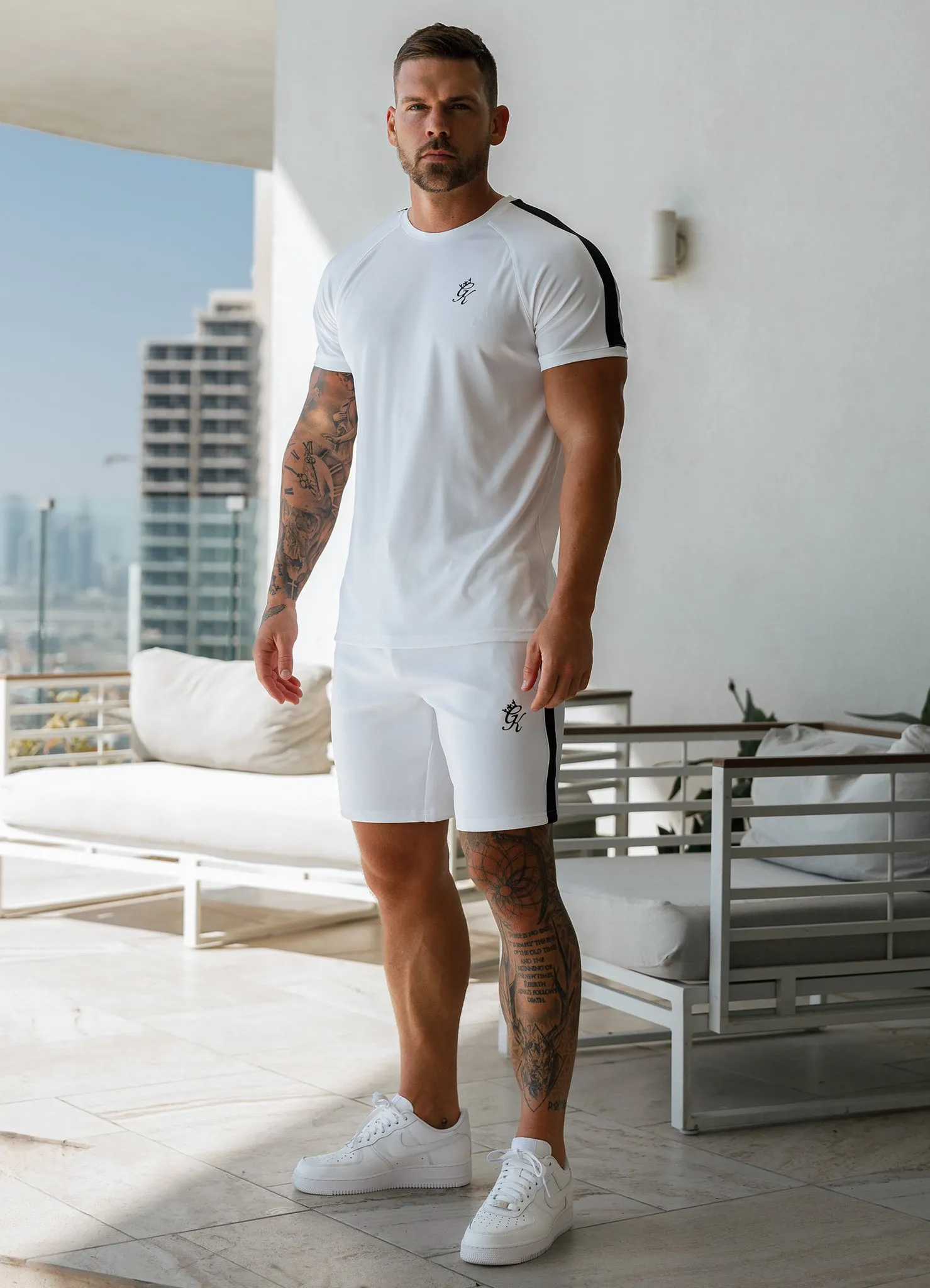 Gym King Core Plus Poly Tee - White