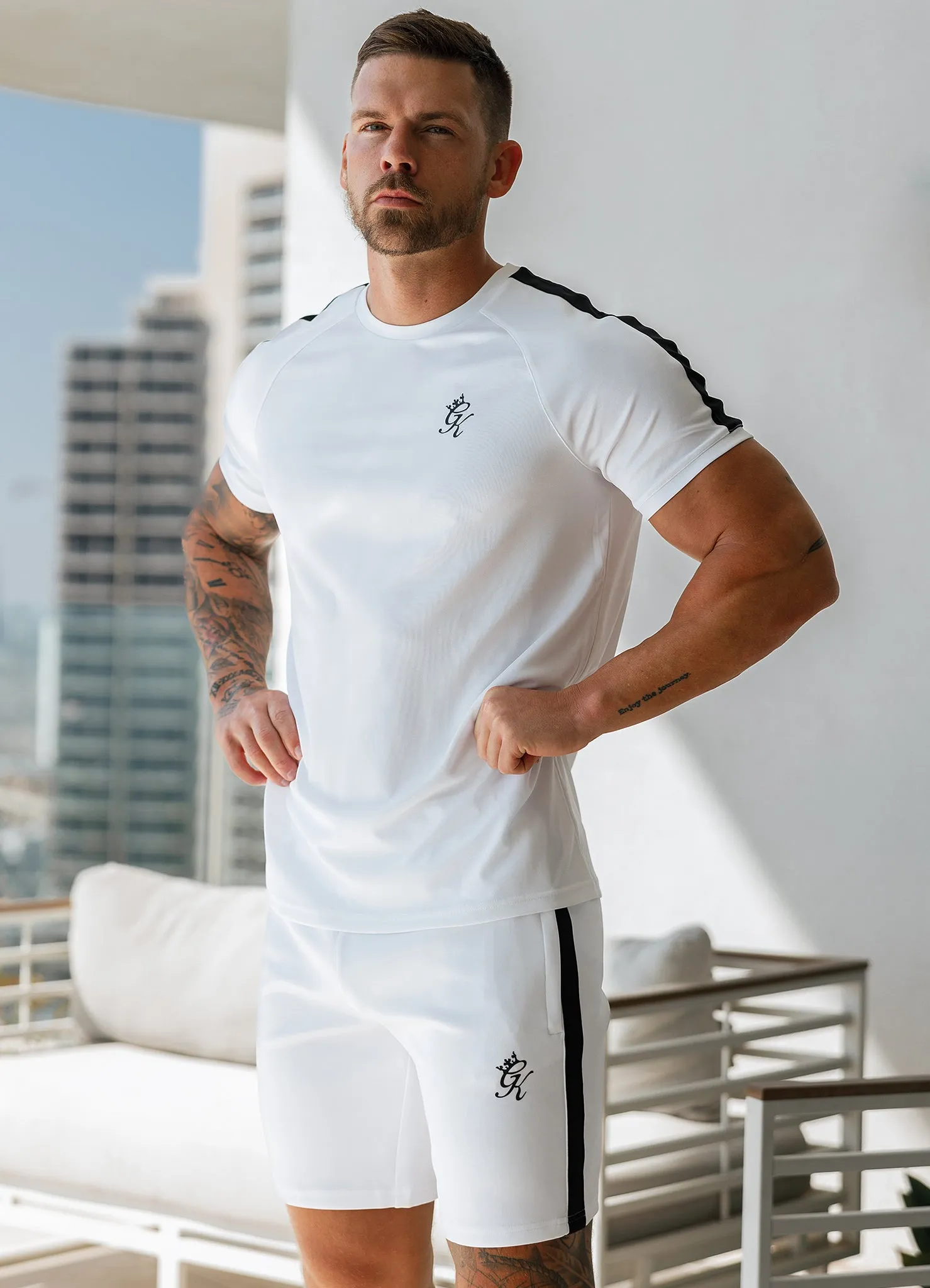 Gym King Core Plus Poly Tee - White