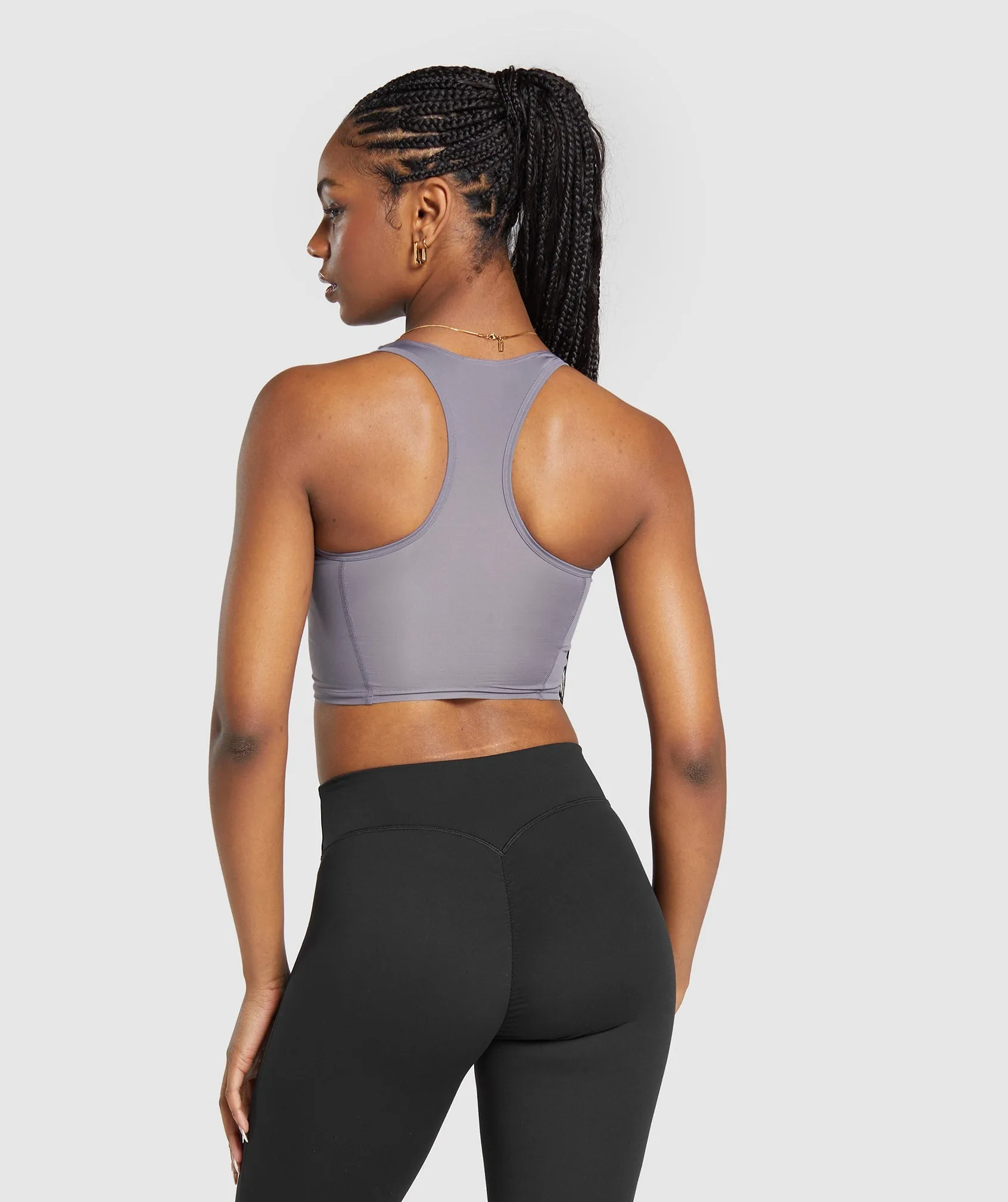 Gymshark Crop Mesh Tank - Fog Purple