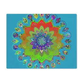 Hand Drawn Mandala Art Turquoise Placemat 1pc