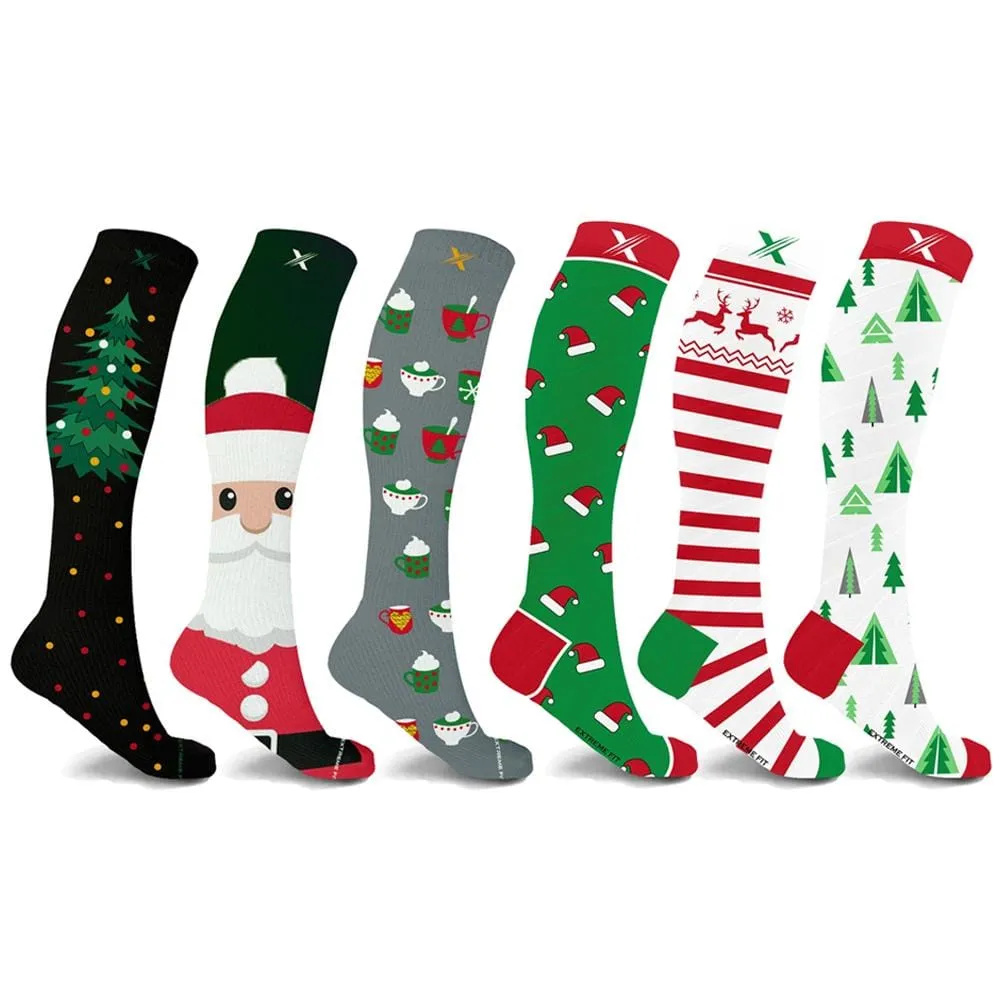 Holiday Collection Compression Socks (6-Pairs)