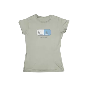 Ice Fishing - Women's Fitted Silver T-Shirt