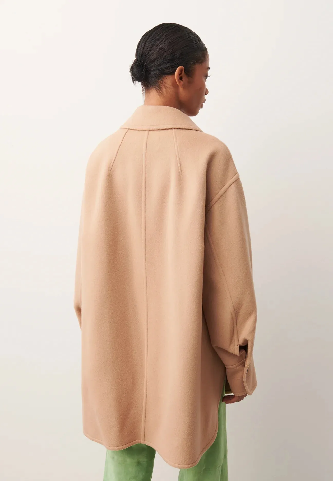 Isabeau Wool Shirt Jacket - Camel