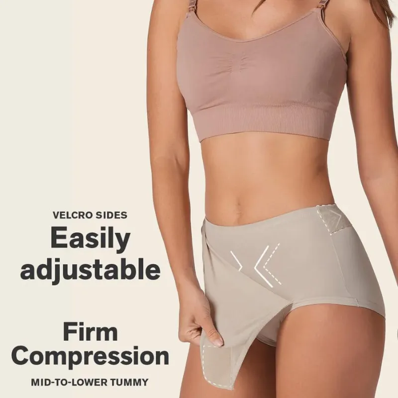 Leonisa Compression Postpartum Panty with Adjustable Belly Wrap