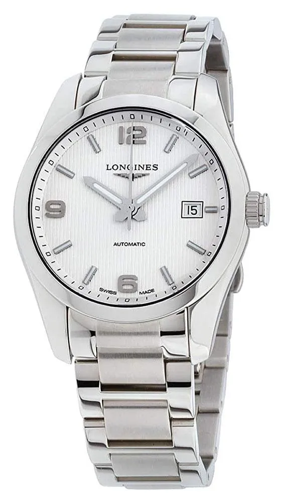 Longines Conquest Classic Automatic Stainless Steel Silver-Tone Dial Date Mens Watch L2.785.4.76.6