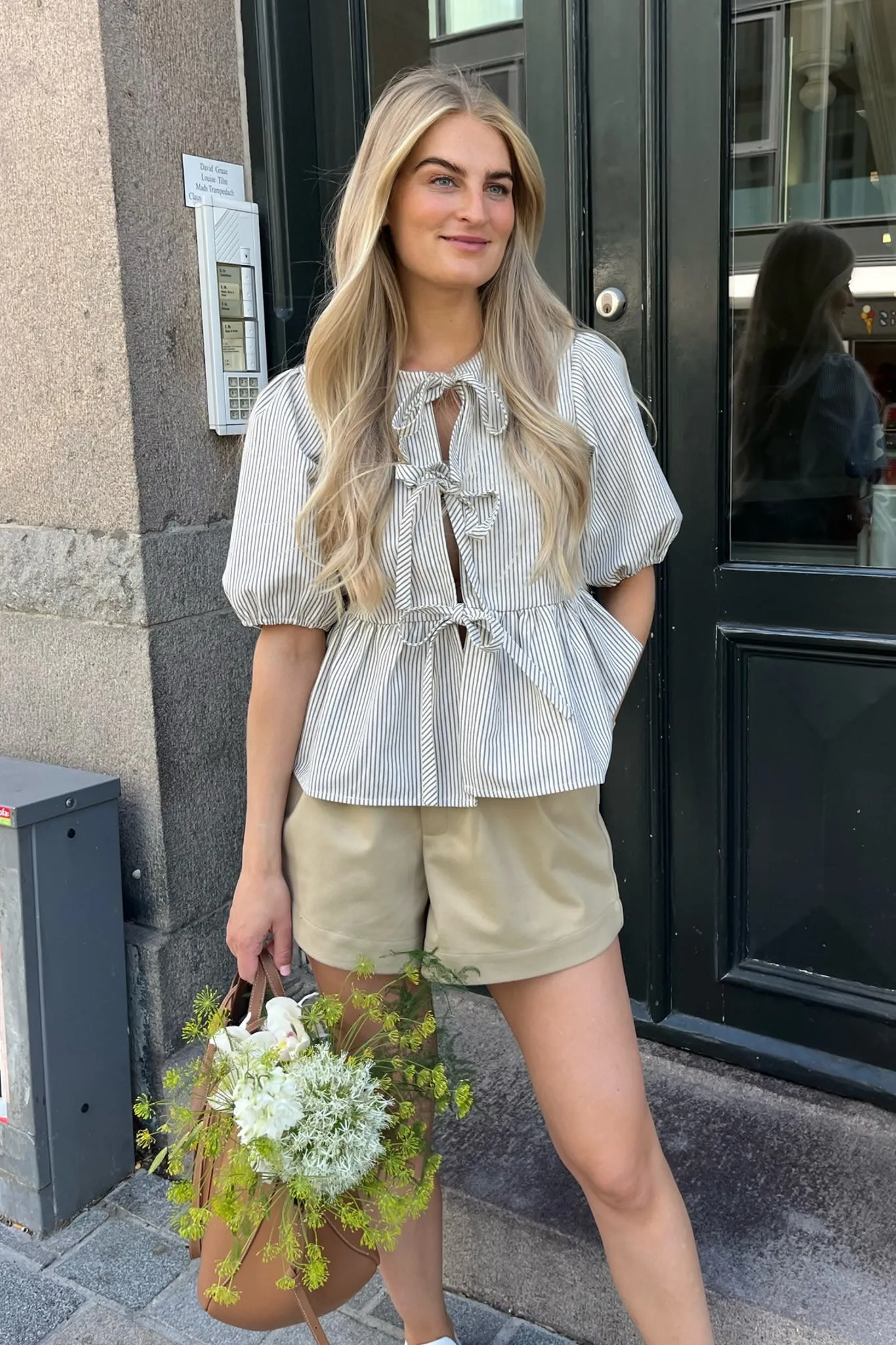 LulaIC Top - Beige Stribet