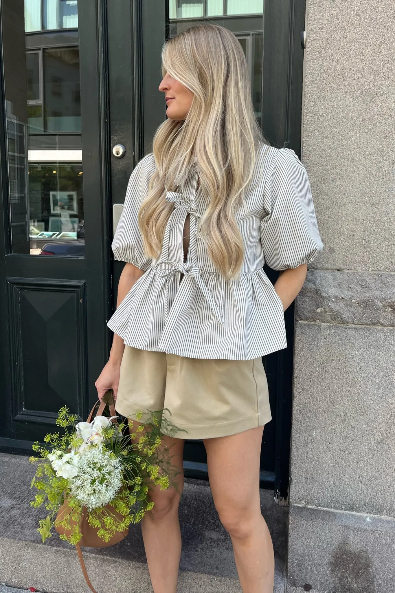 LulaIC Top - Beige Stribet