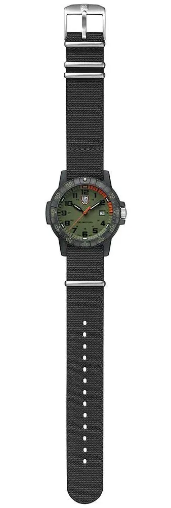 Luminox Leatherback Sea Turtle Giant CARBONOX Green Dial Nato Strap Date Quartz Mens Watch XS.0337