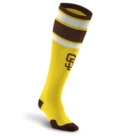 MLB Compression Socks, San Diego Padres - Classic Stripe