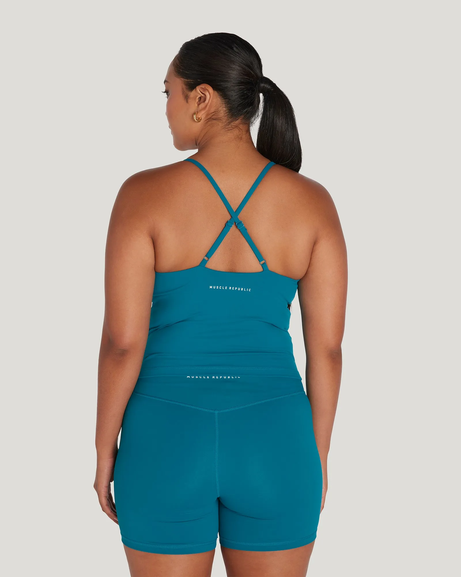 MOTION THIN STRAP TOP - LAGOON