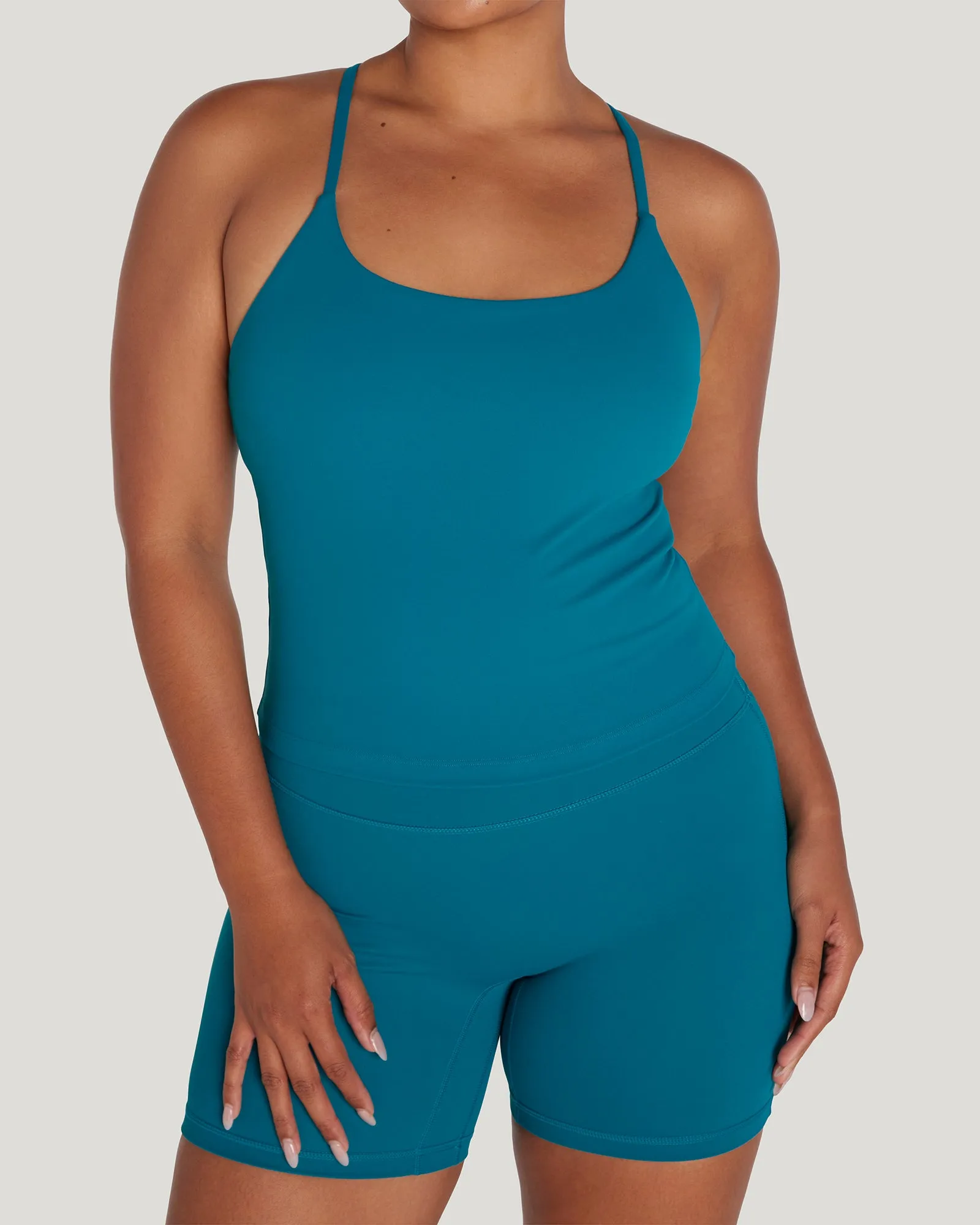 MOTION THIN STRAP TOP - LAGOON