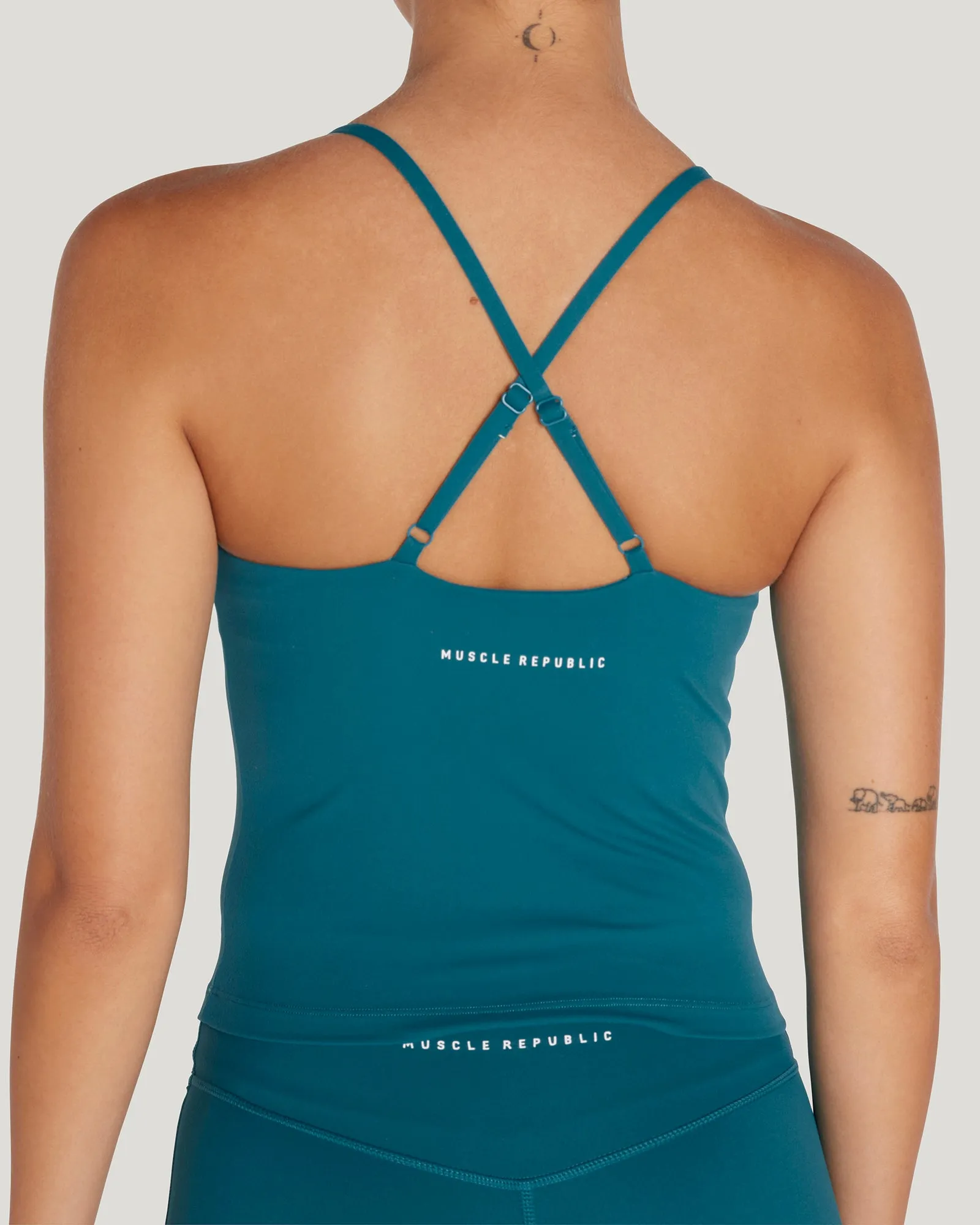 MOTION THIN STRAP TOP - LAGOON