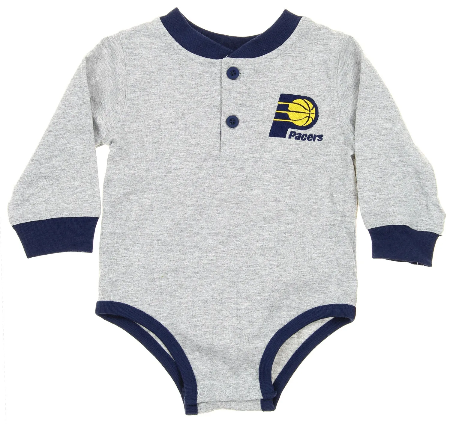 NBA Basketball Boys Infants Indiana Pacers Creeper and Pants Set, Grey & Navy