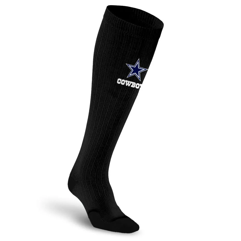 NFL Black Compression Socks, Dallas Cowboys