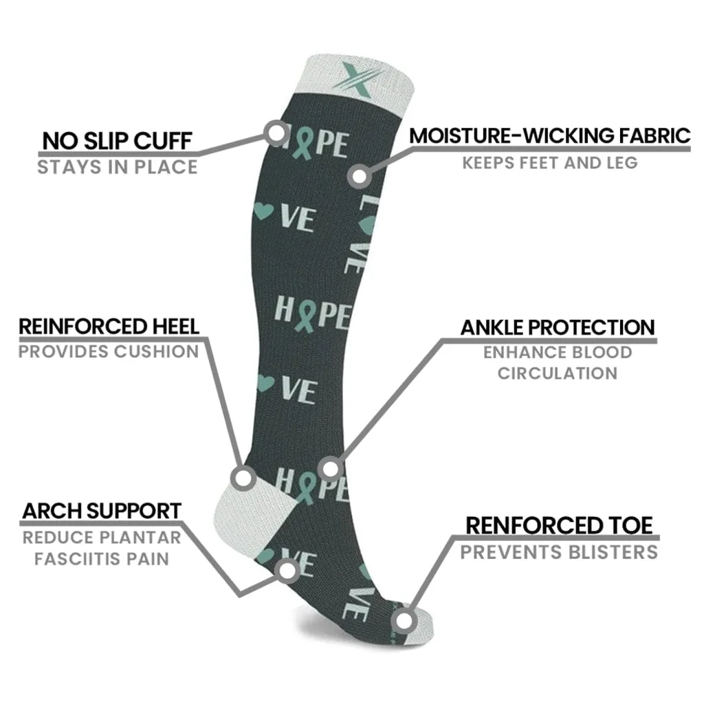 Ovarian Cancer Awareness Socks (6-Pairs)